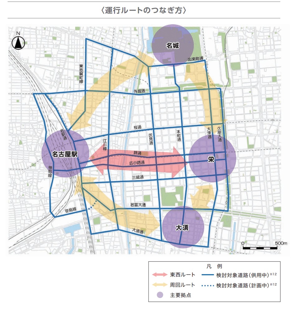 名古屋市のSRT計画路線図
